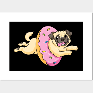 Dog with Sprinkles and Donat Posters and Art